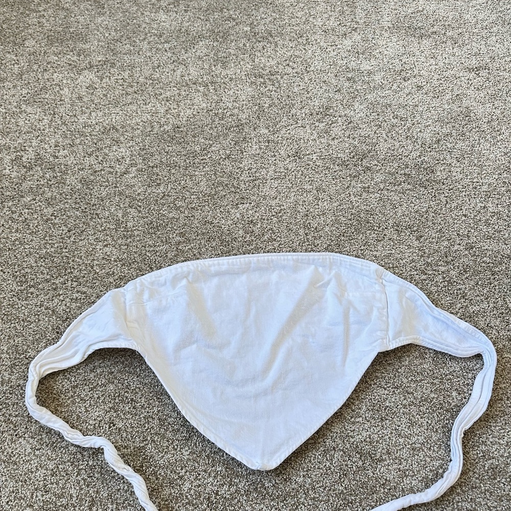 Zara White Bandeu top with Tie Straps